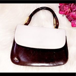 BALMAIN Vintage Brown Leather Handbag